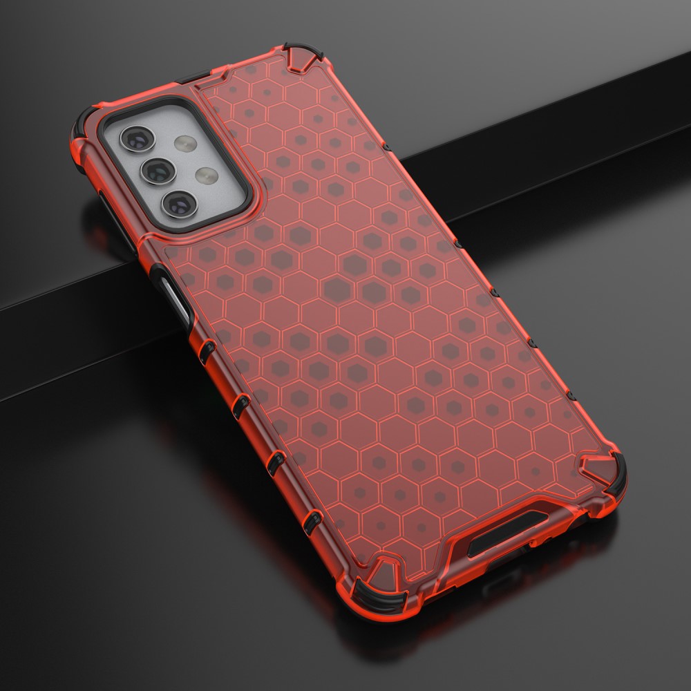  Samsung Galaxy A32 5G - Armor Honeycomb Textur Skal - Röd