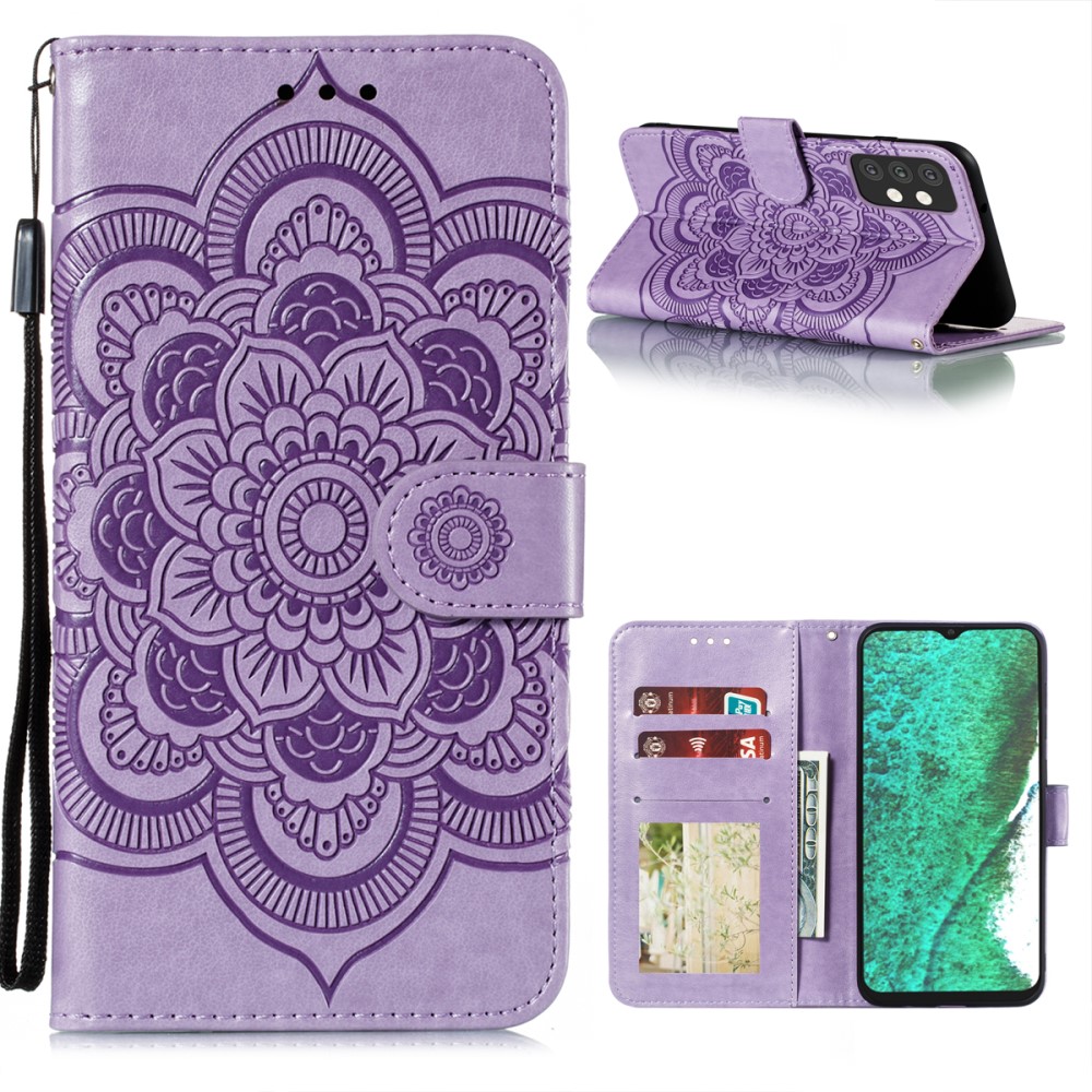  Samsung Galaxy A32 5G - Mandala Flower Fodral - Lila