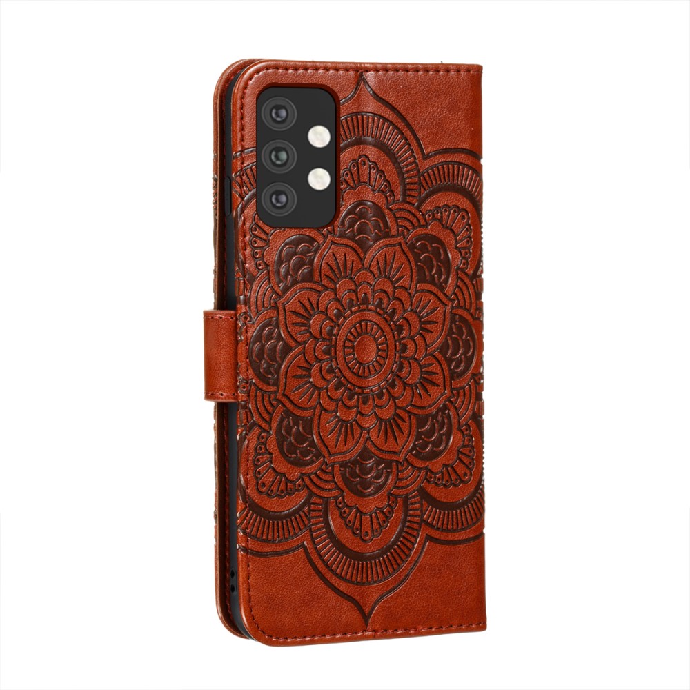 Samsung Galaxy A32 5G - Mandala Flower Fodral - Brun