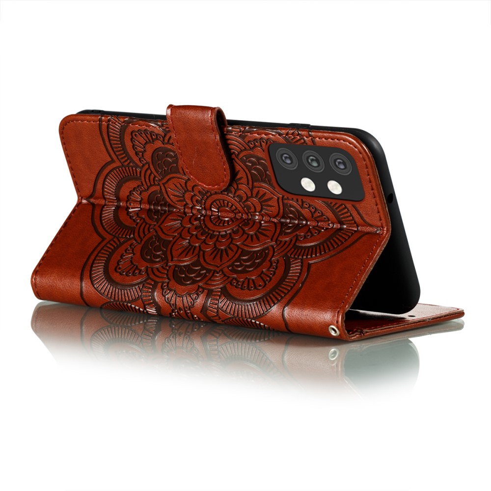  Samsung Galaxy A32 5G - Mandala Flower Fodral - Brun
