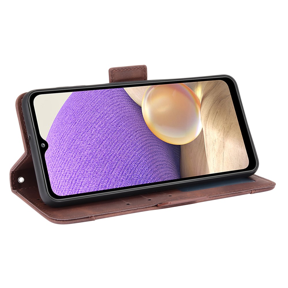  Samsung Galaxy A32 5G - Fodral Med Avtagbart Kortfodral - Brun