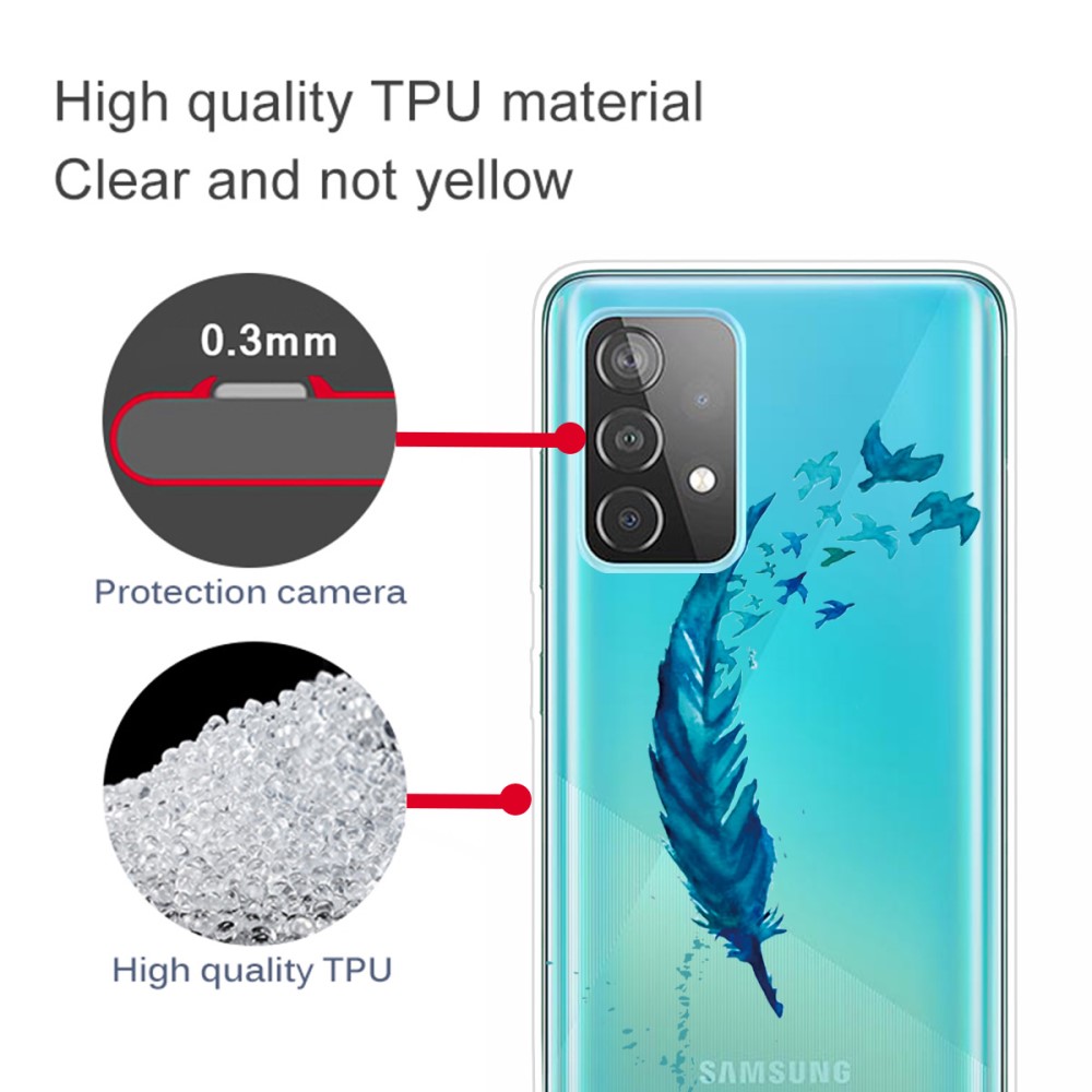 Samsung Galaxy A52 / A52s - Skal Med Tryck - Fjäder