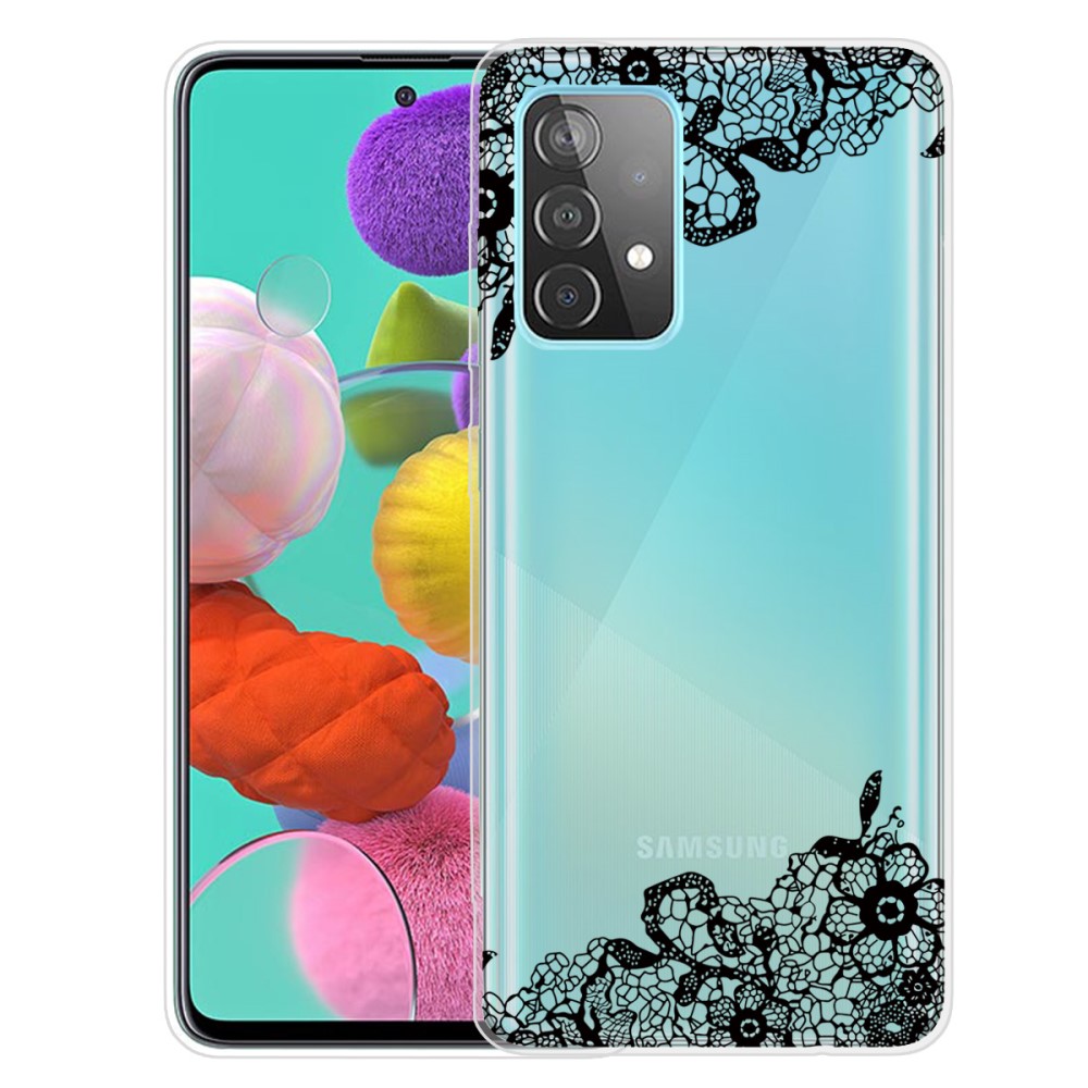  Samsung Galaxy A52 / A52s - Skal Med Tryck - Spets Blomma