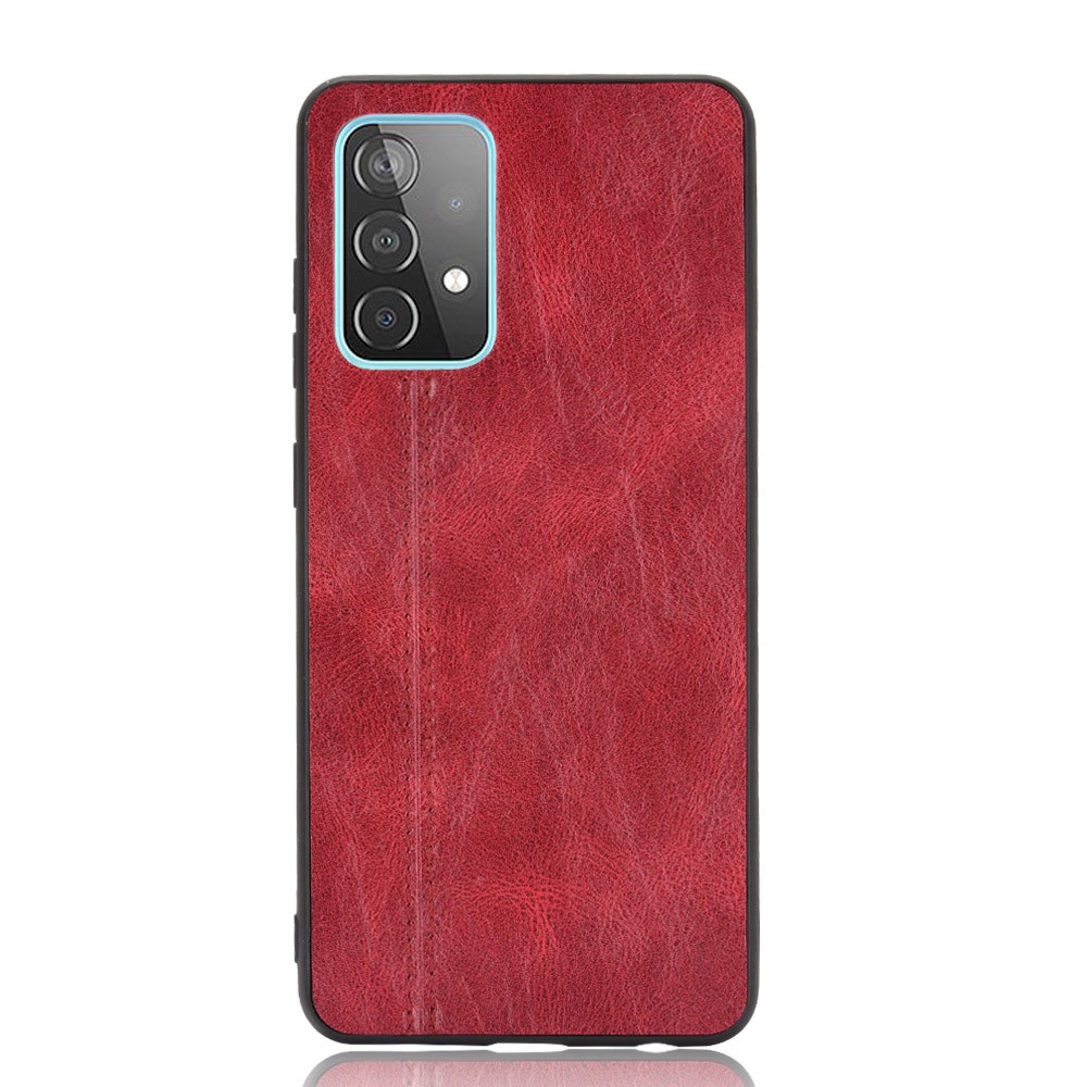  Samsung Galaxy A52 / A52s - Läderbelagt Hybrid Skal - Röd