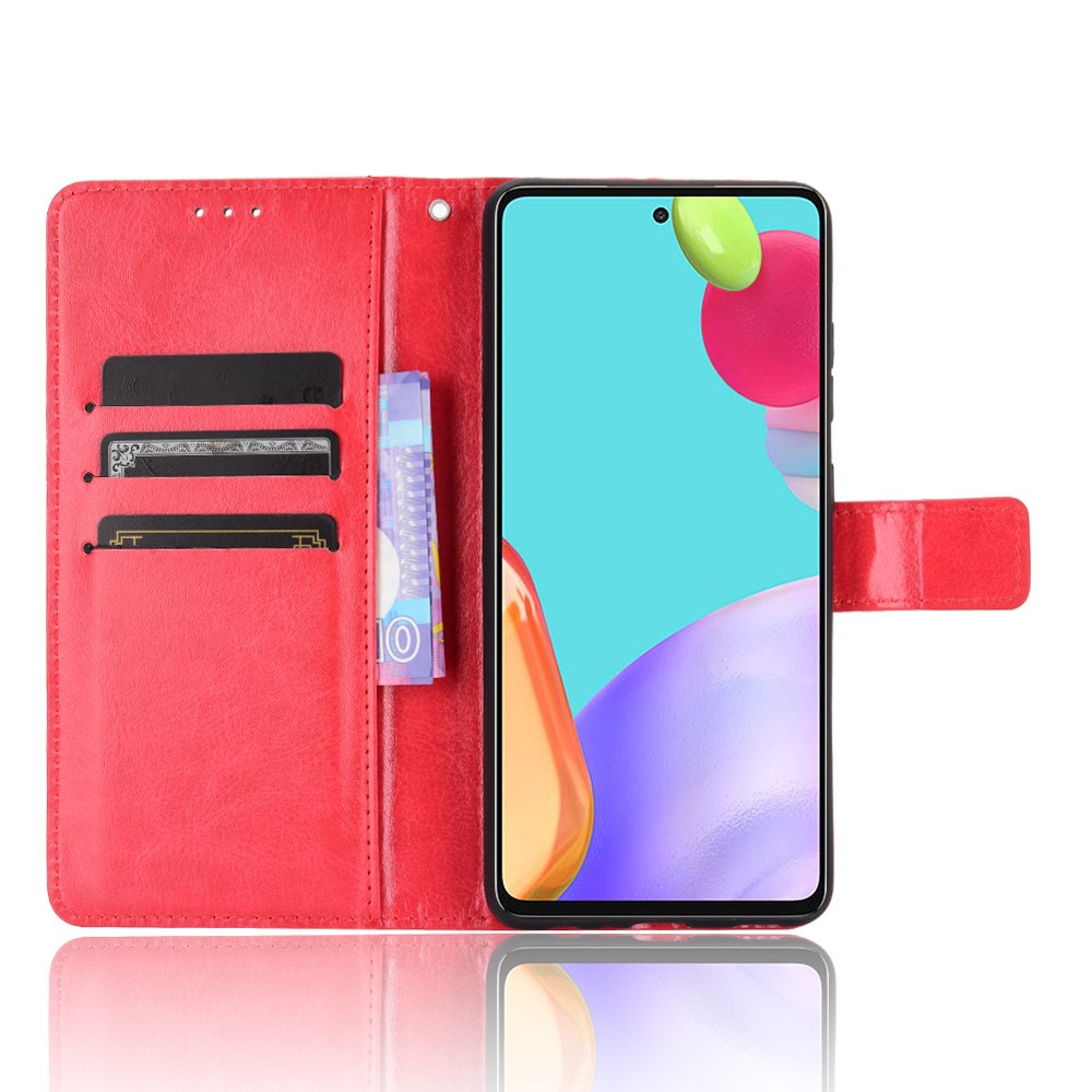  Samsung Galaxy A52 / A52s- Crazy Horse Fodral - Röd