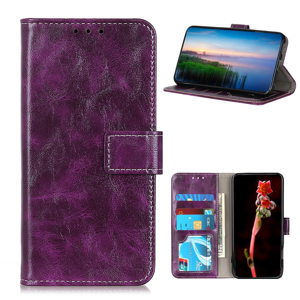  Samsung Galaxy A52 / A52s - Retro Crazy Horse Fodral - Lila