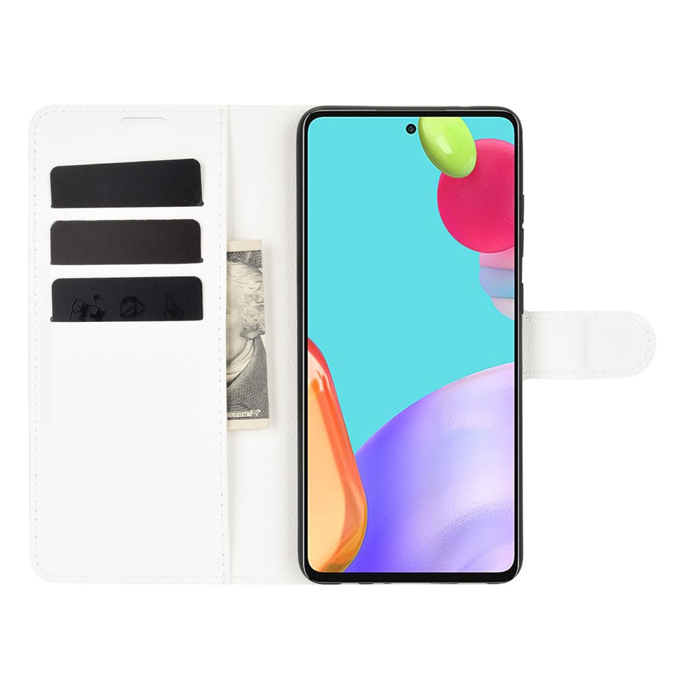  Samsung Galaxy A52 / A52s - Litchi Textur Fodral - Vit