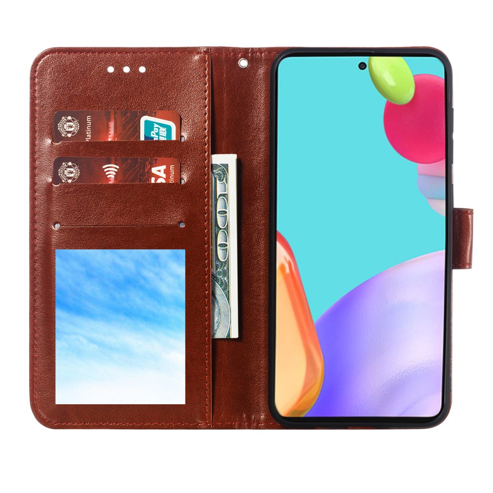  Samsung Galaxy A52 / A52s - Mandala Läder Fodral - Brun