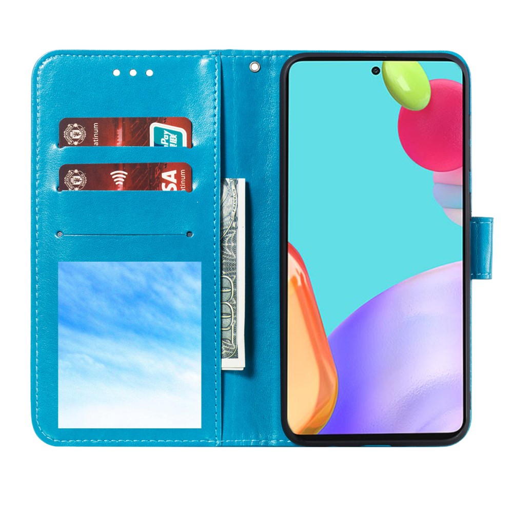  Samsung Galaxy A52 / A52s - Mandala Läder Fodral - Blå