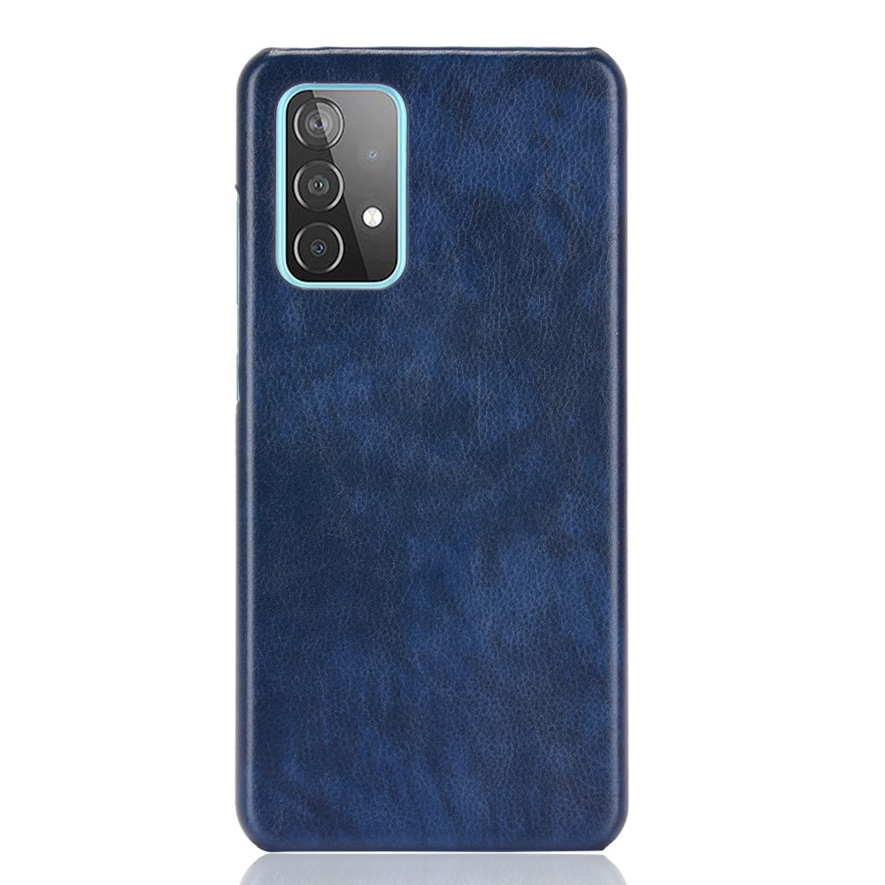  Samsung Galaxy A52 / A52s - Läderbelagt Litchi Skal - Blå