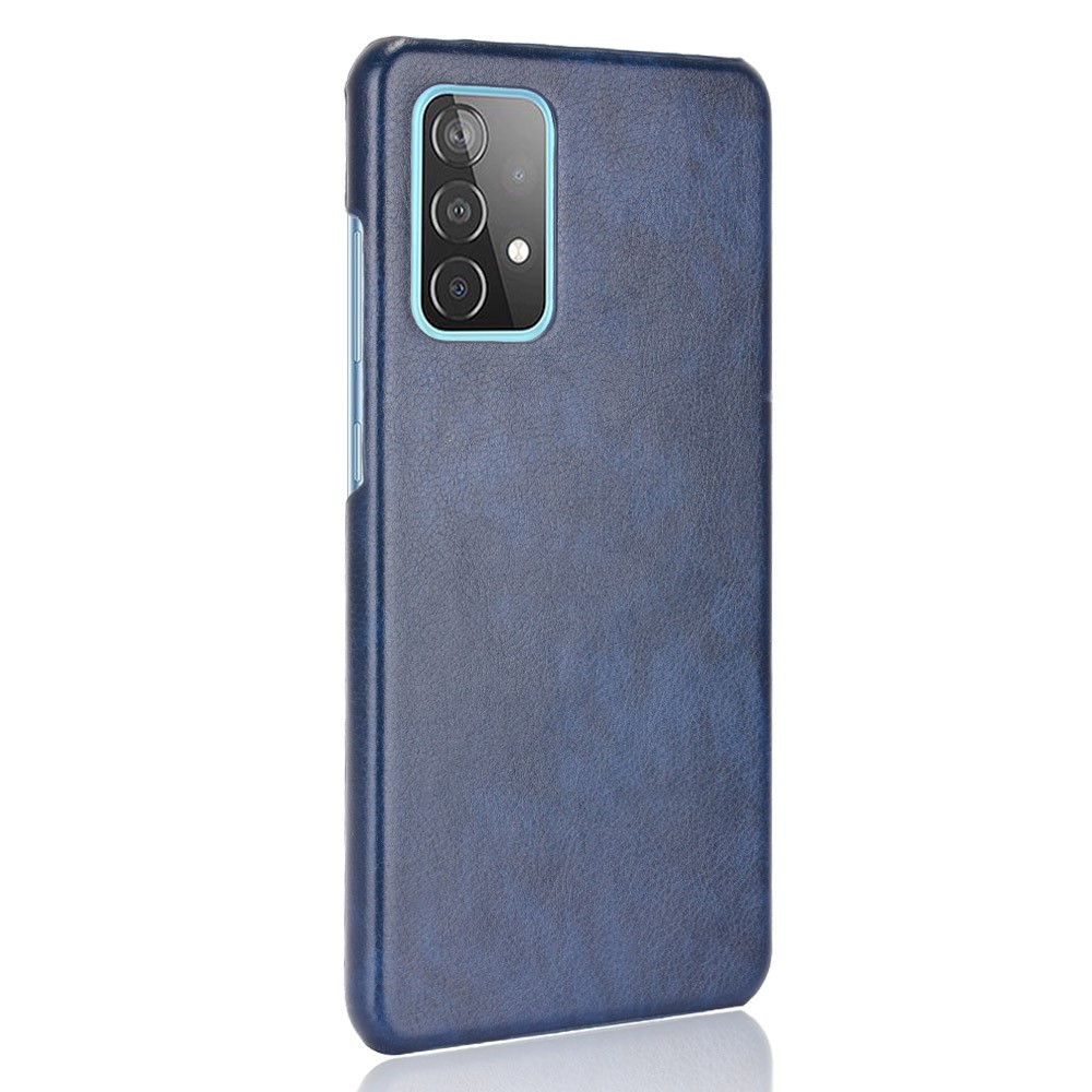  Samsung Galaxy A52 / A52s - Läderbelagt Litchi Skal - Blå