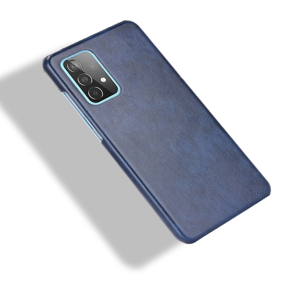  Samsung Galaxy A52 / A52s - Läderbelagt Litchi Skal - Blå