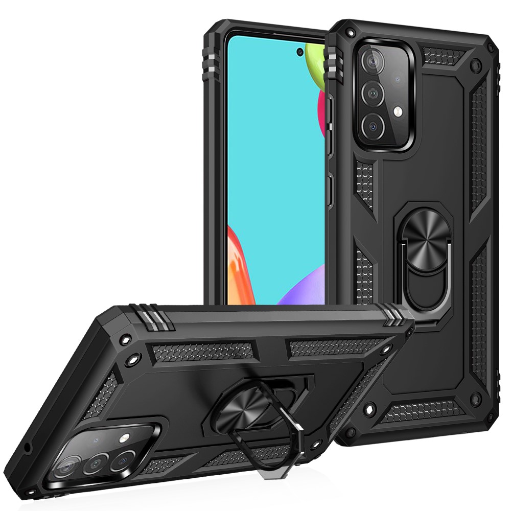  Samsung Galaxy A52 / A52s - Hybrid Armor Ring Skal - Svart