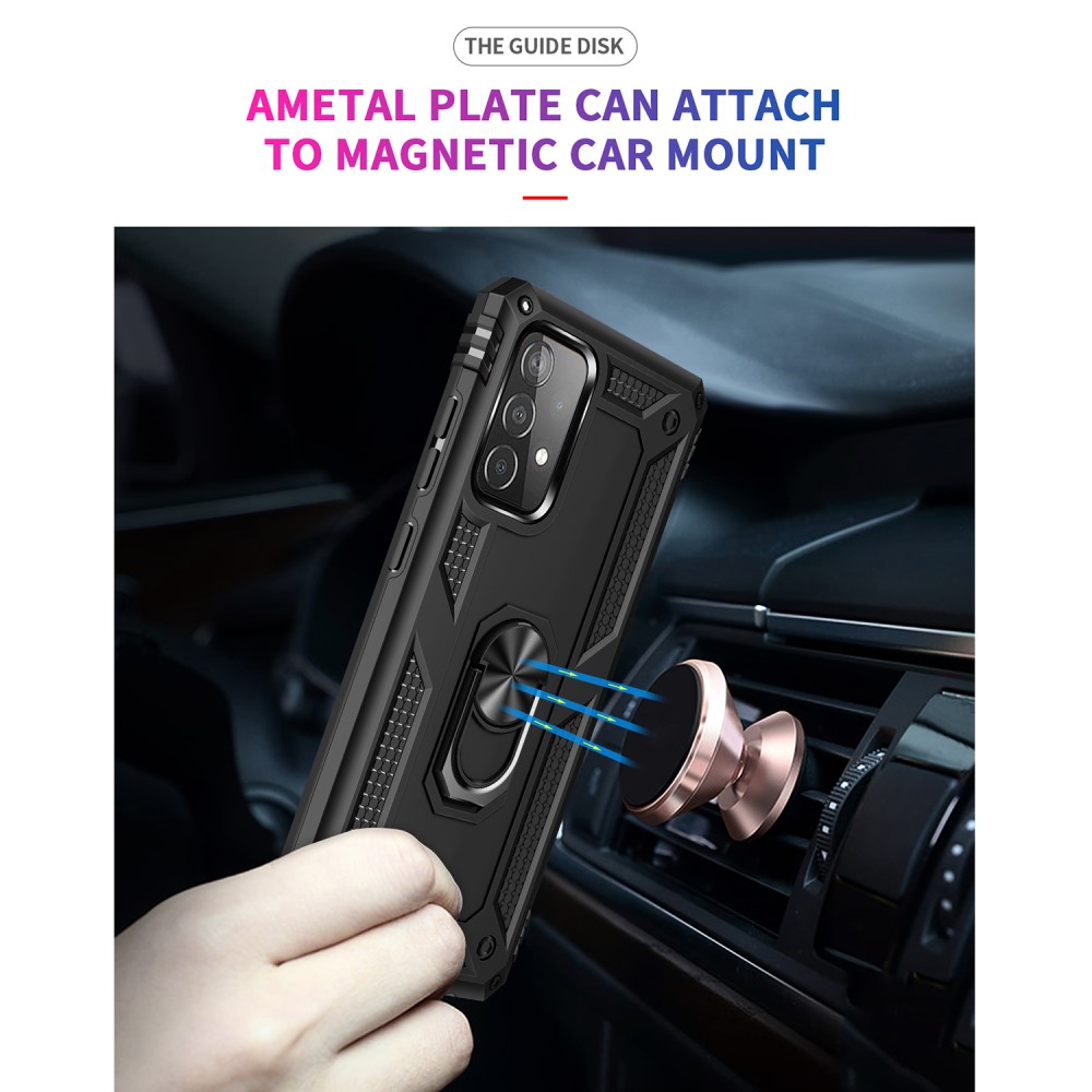  Samsung Galaxy A52 / A52s - Hybrid Armor Ring Skal - Svart