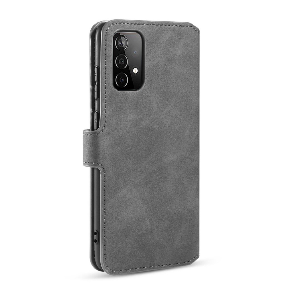 DG.MING Samsung Galaxy A52 / A52s - DG.MING Retro Läder Fodral - Grå