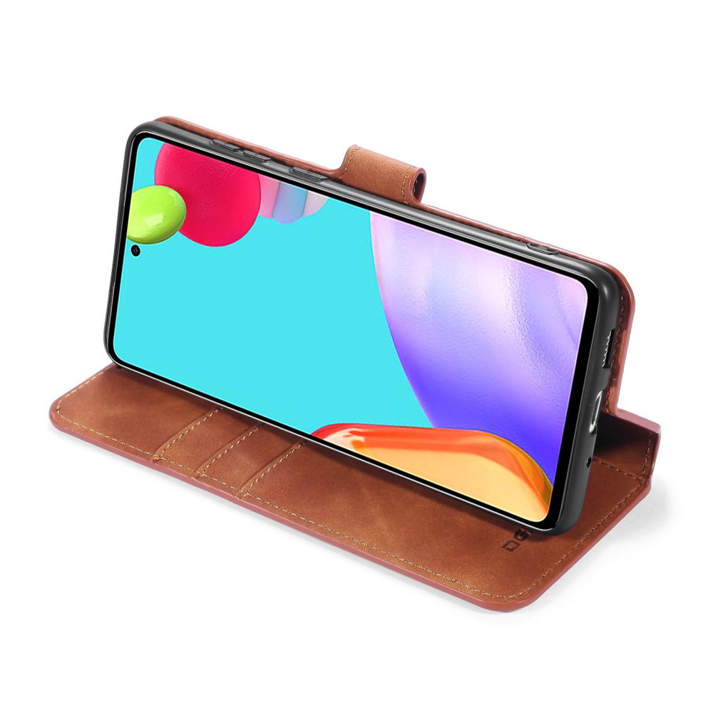 DG.MING Samsung Galaxy A52 / A52s - DG.MING Retro Läder Fodral - Brun