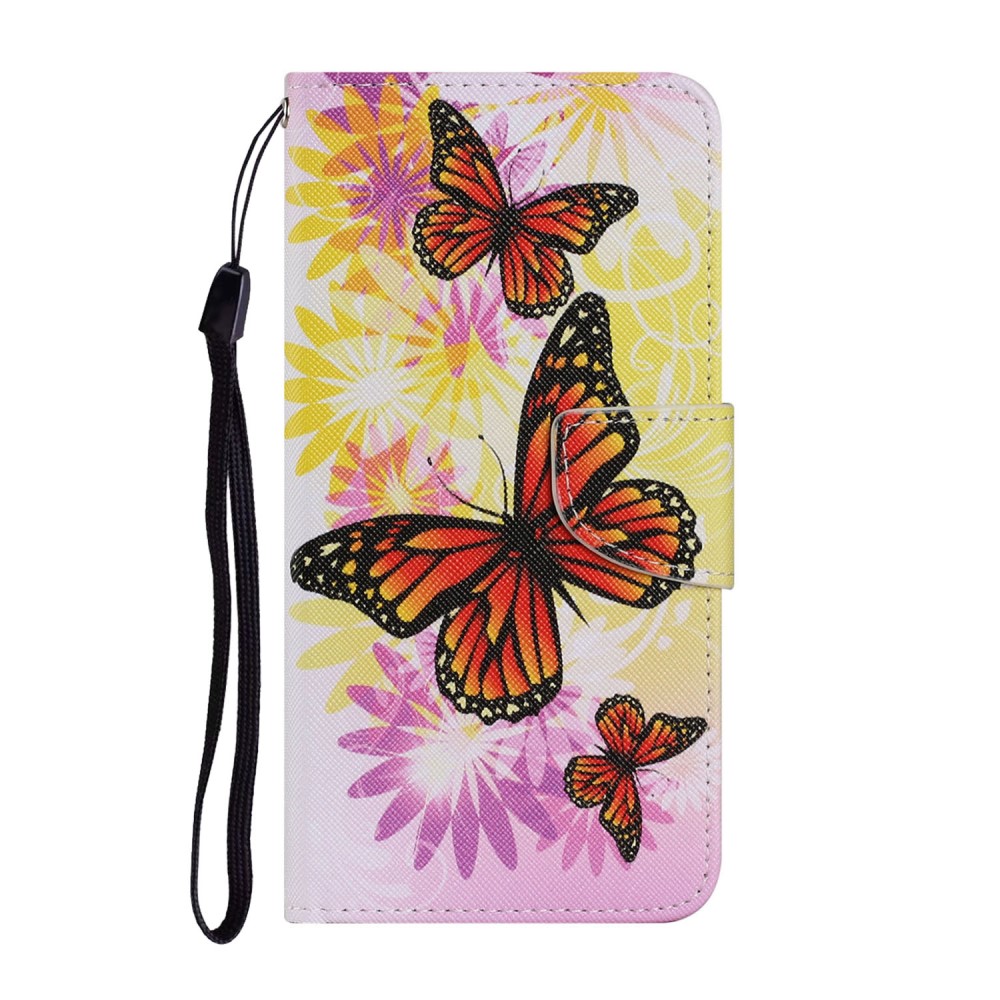  Samsung Galaxy A52 / A52s - Fodral Med Tryck - Fjärilar/Blommor