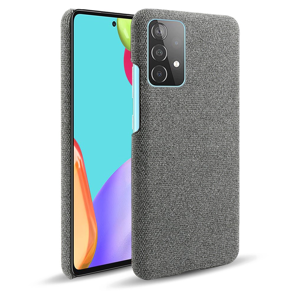 KSQ Samsung Galaxy A52 / A52s - KSQ Tygbelagt Textur Skal - Grå