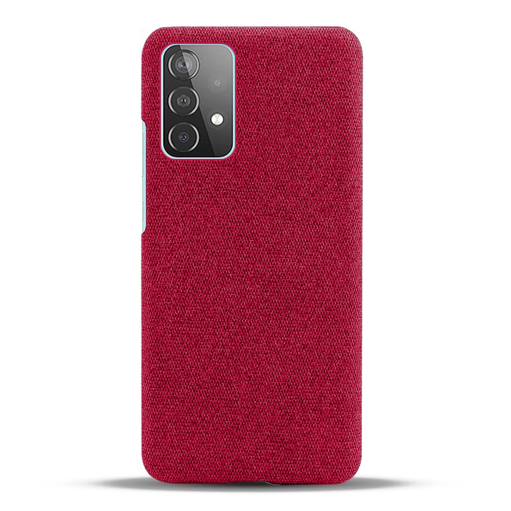 KSQ Samsung Galaxy A52 / A52s - KSQ Tygbelagt Textur Skal - Röd