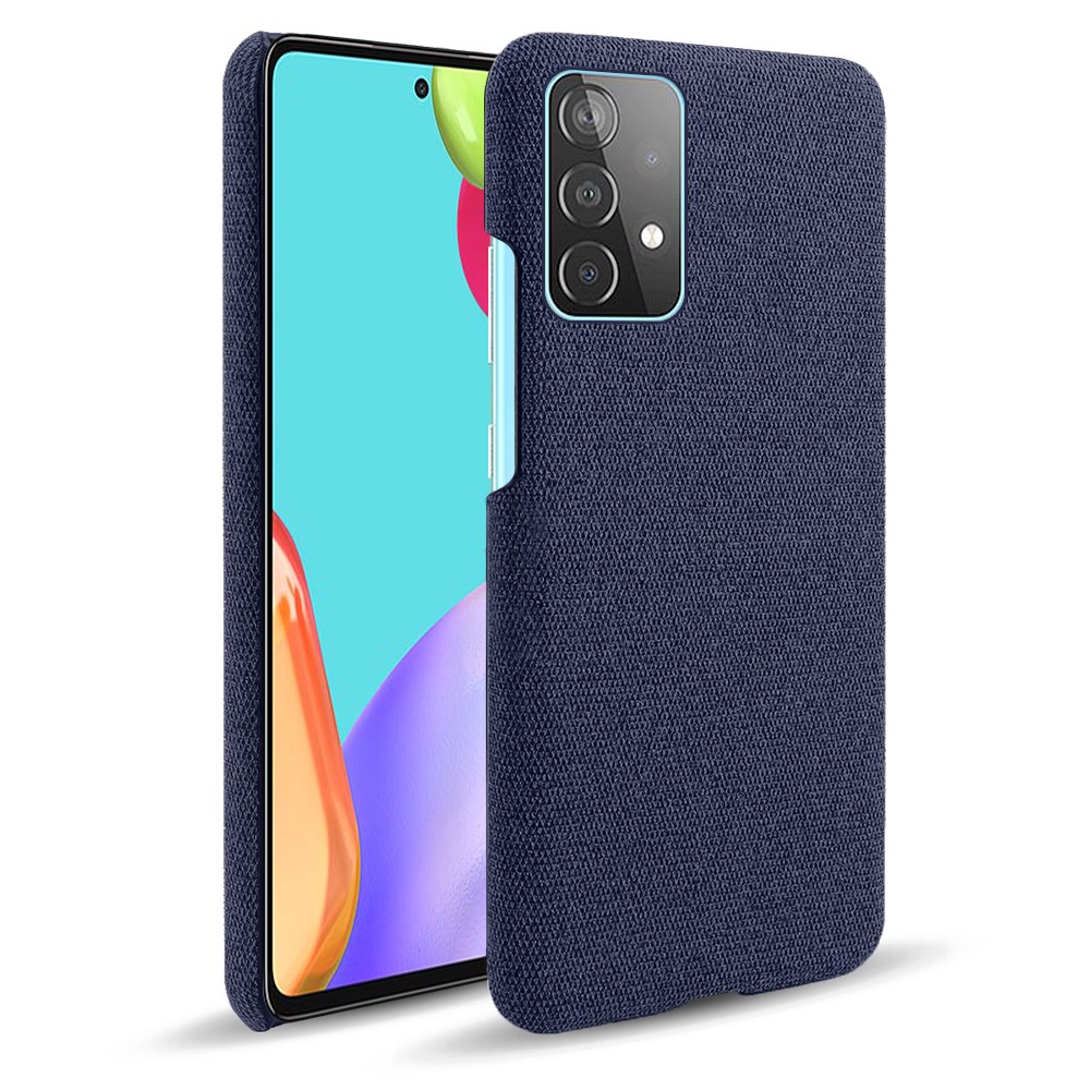 KSQ Samsung Galaxy A52 / A52s - KSQ Tygbelagt Textur Skal - Blå