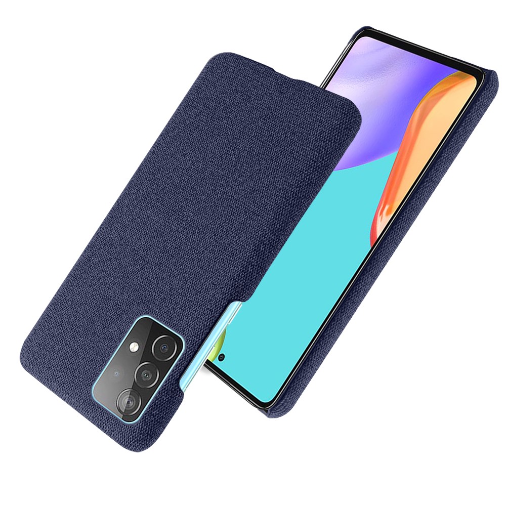 KSQ Samsung Galaxy A52 / A52s - KSQ Tygbelagt Textur Skal - Blå