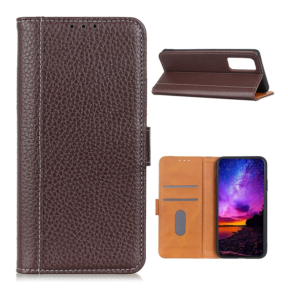  Samsung Galaxy A72 - Litchi Läder Fodral - Brun