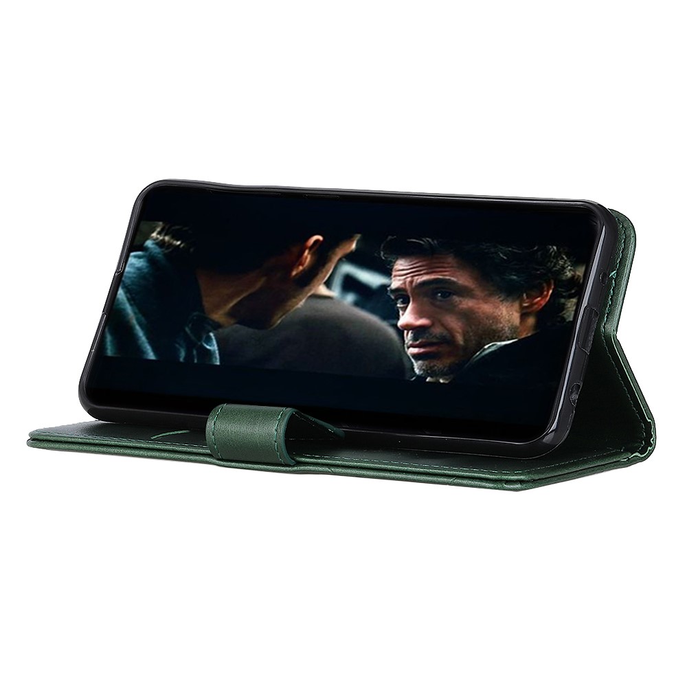  Samsung Galaxy A72 - Nit Dekor Läder Fodral - Grön