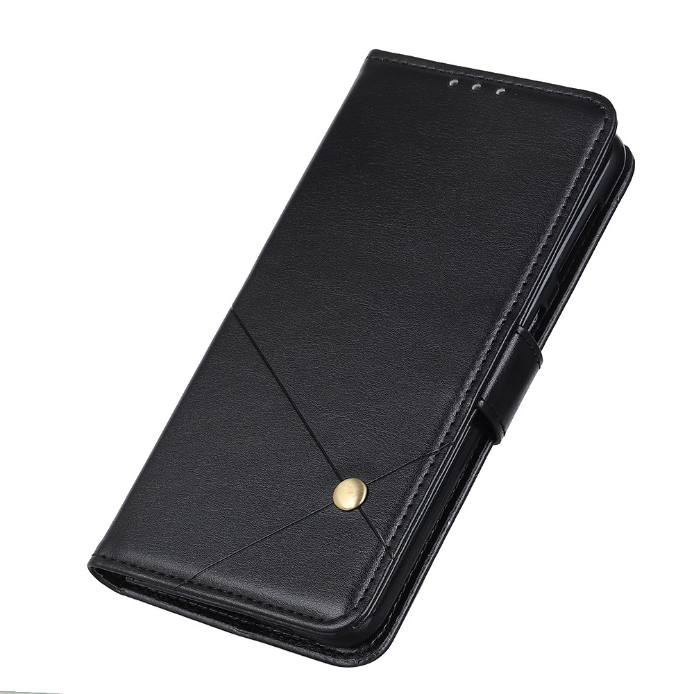  Samsung Galaxy A72 - Nit Dekor Läder Fodral - Svart