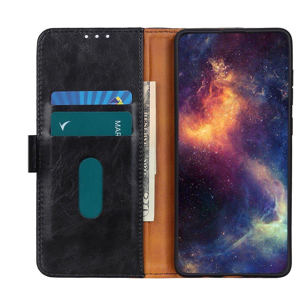KHAZNEH Samsung Galaxy A72 - KHAZNEH Läder Fodral - Svart