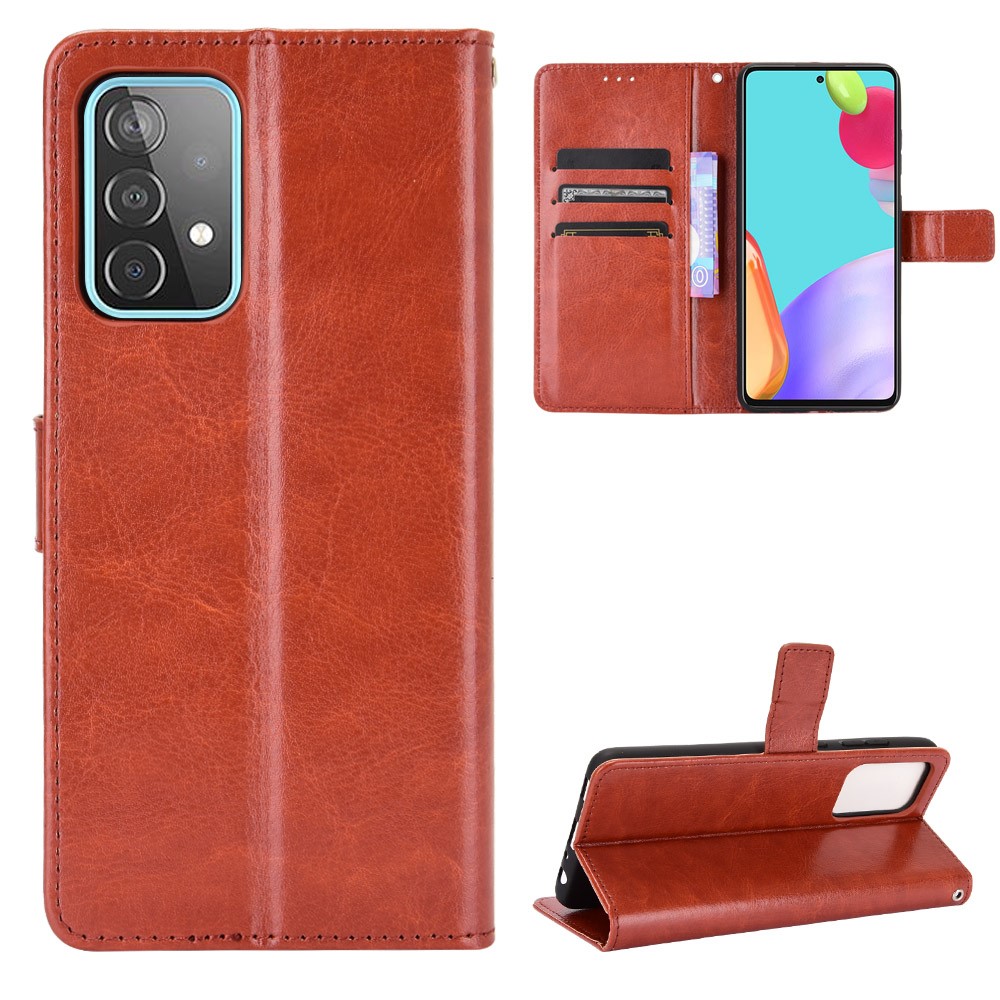  Samsung Galaxy A72 - Crazy Horse Fodral - Brun