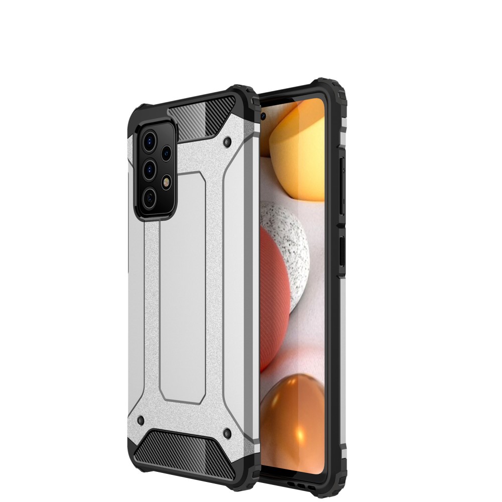  Samsung Galaxy A72 - Shockproof Armor Hybrid Skal - Silver