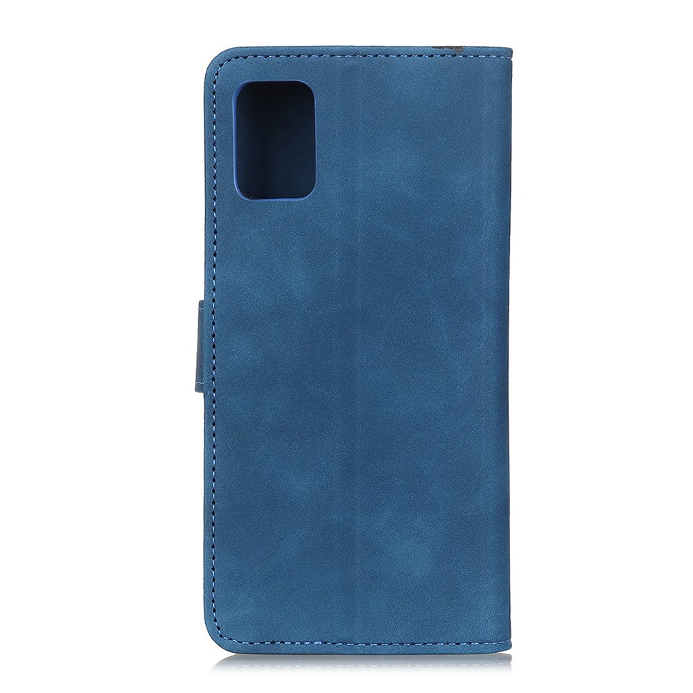 KHAZNEH Samsung Galaxy A72 - KHAZNEH Retro Läder Fodral - Blå