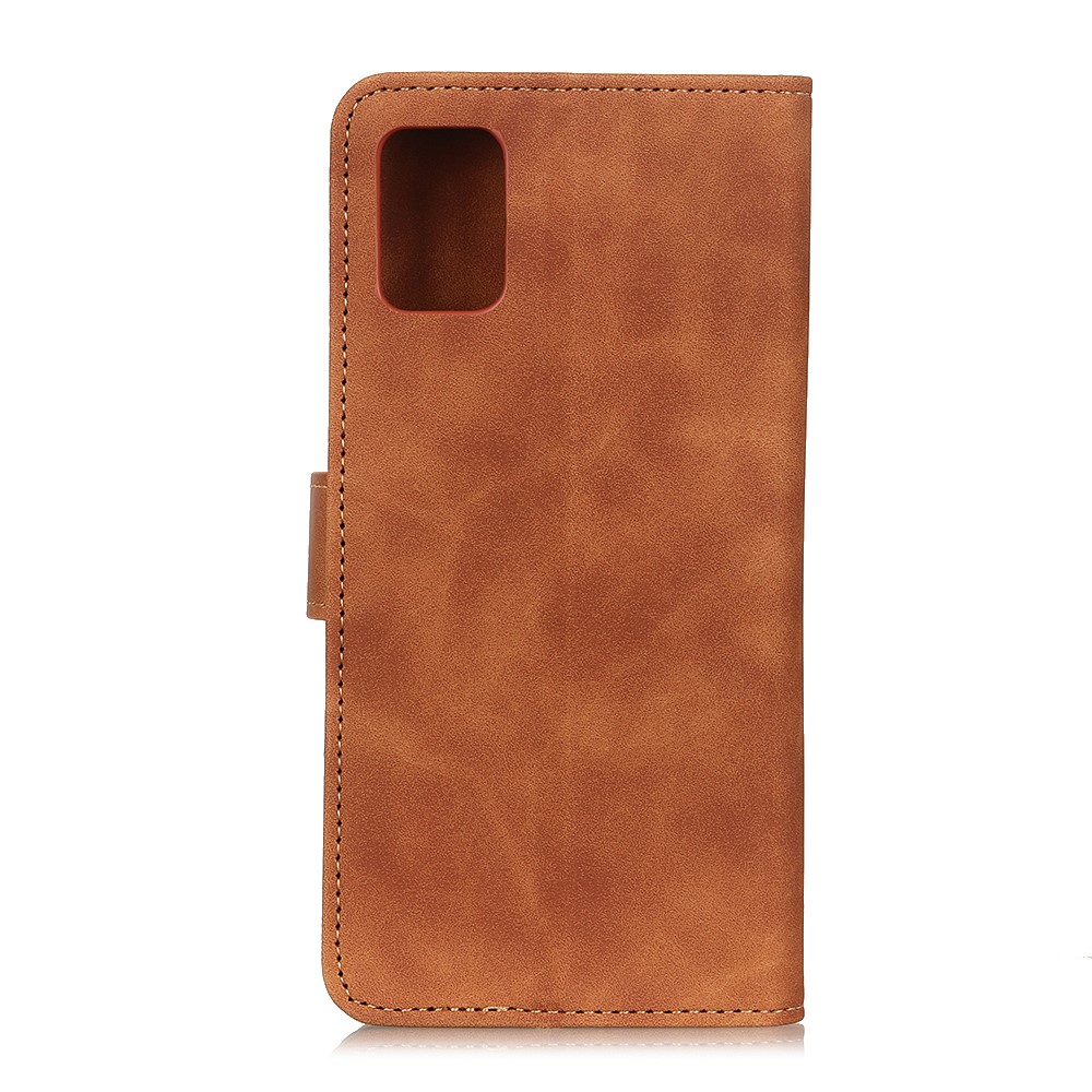 KHAZNEH Samsung Galaxy A72 - KHAZNEH Retro Läder Fodral - Brun