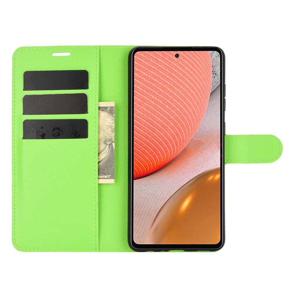  Samsung Galaxy A72 - Litchi Läder Fodral - Grön