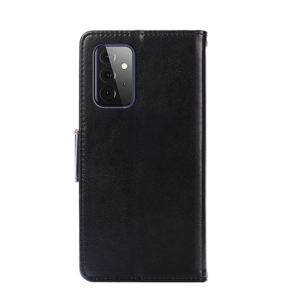  Samsung Galaxy A72 - Solid Läder Fodral - Svart