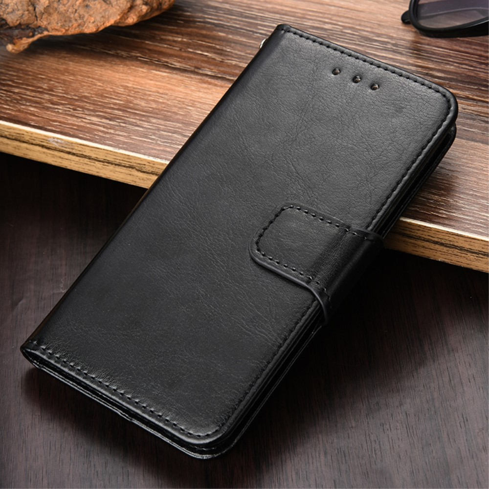  Samsung Galaxy A72 - Solid Läder Fodral - Svart