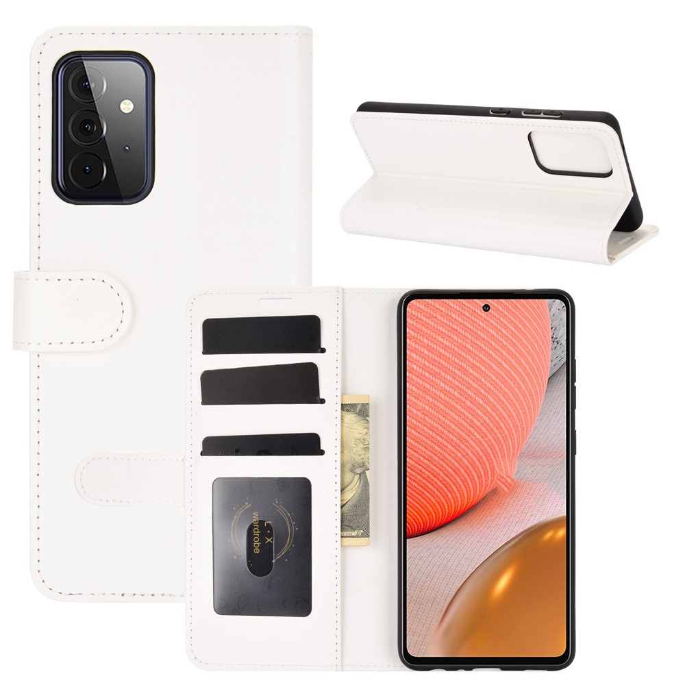  Samsung Galaxy A72 - Crazy Horse Fodral - Vit