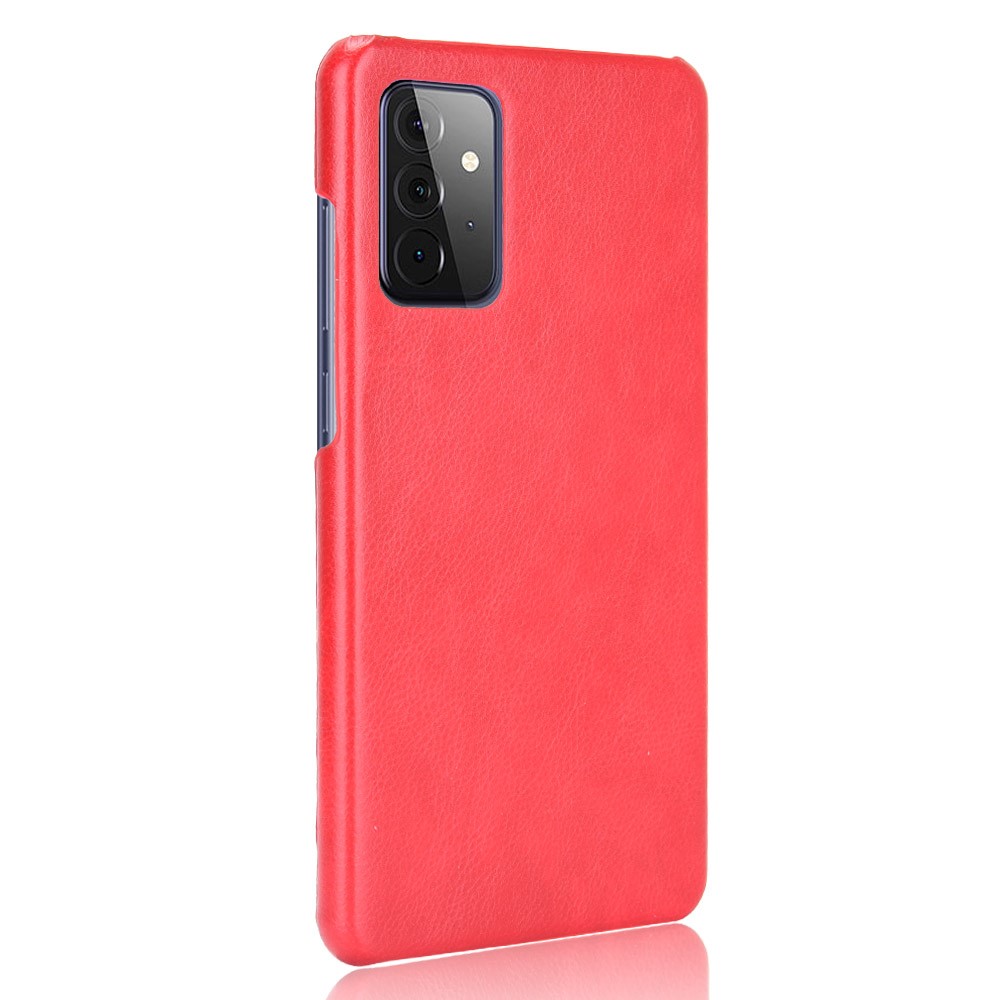  Samsung Galaxy A72 - Litchi Läderbelagt Skal - Röd
