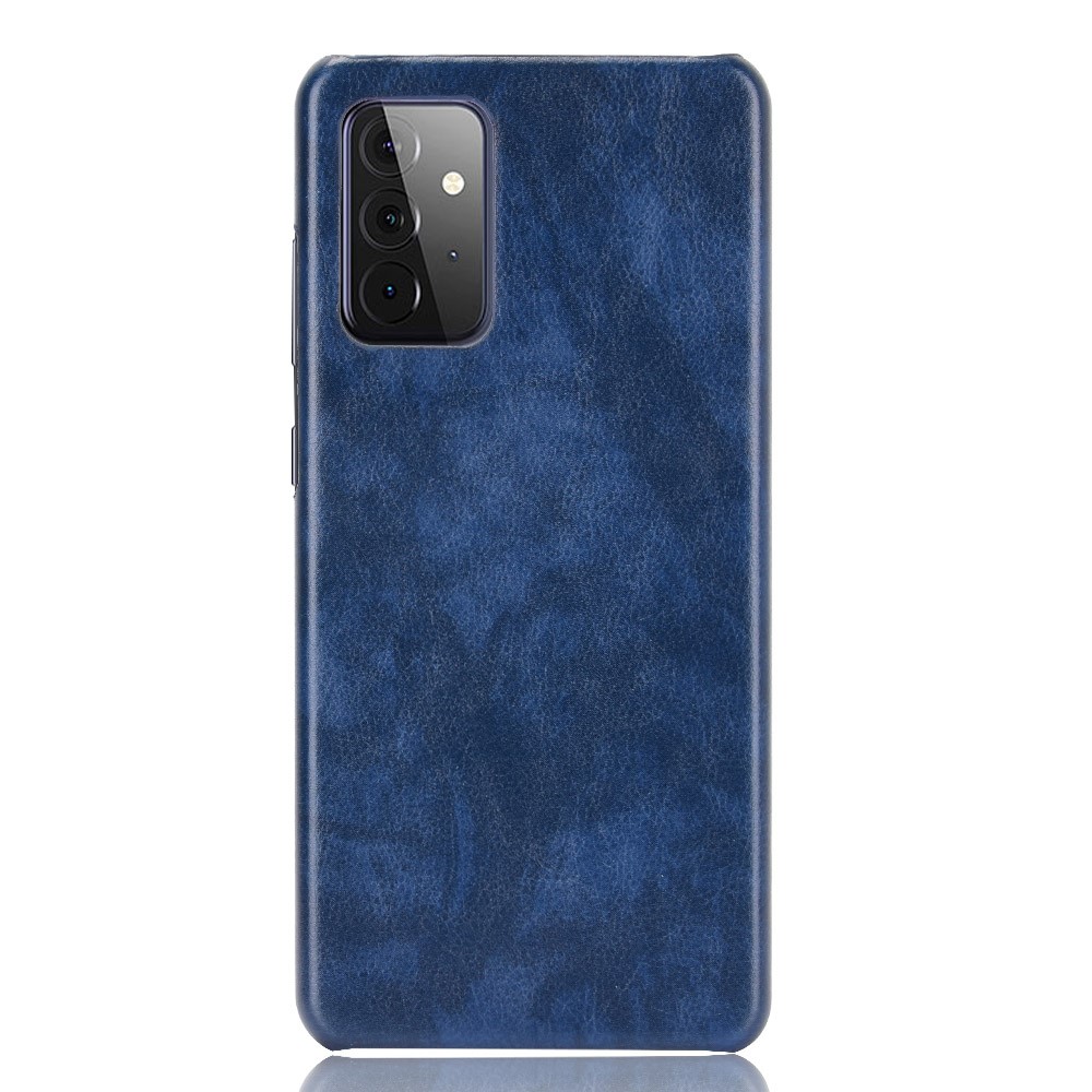 Samsung Galaxy A72 - Litchi Läderbelagt Skal - Blå