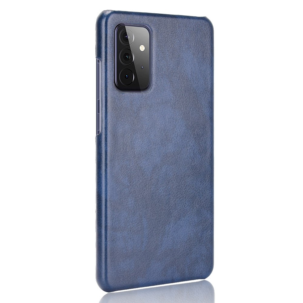  Samsung Galaxy A72 - Litchi Läderbelagt Skal - Blå