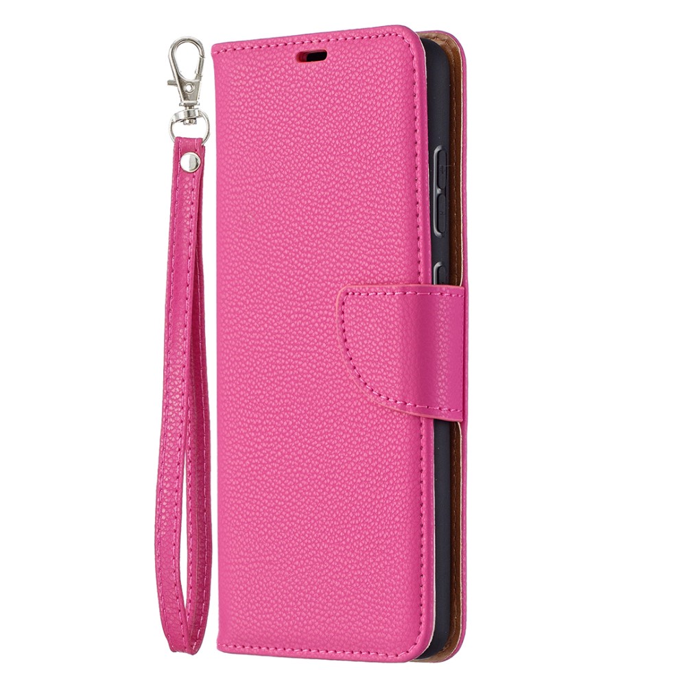  Samsung Galaxy A72 - Litchi Textur Läder Fodral - Rosa
