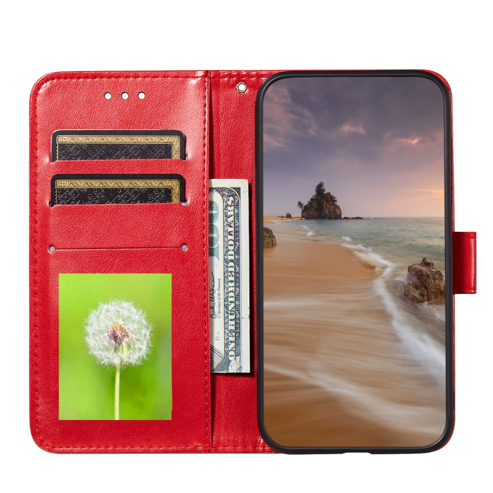  Samsung Galaxy A72 - Läder Fodral - Röd