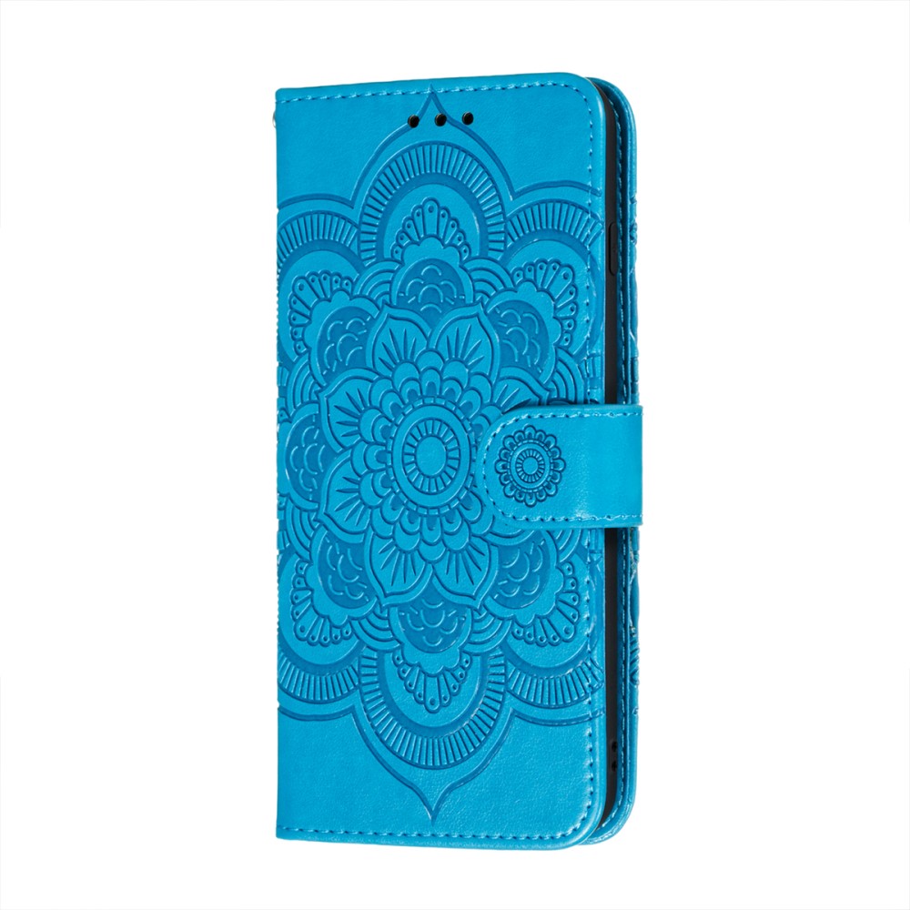  Samsung Galaxy A72 - Mandala Läder Fodral - Blå