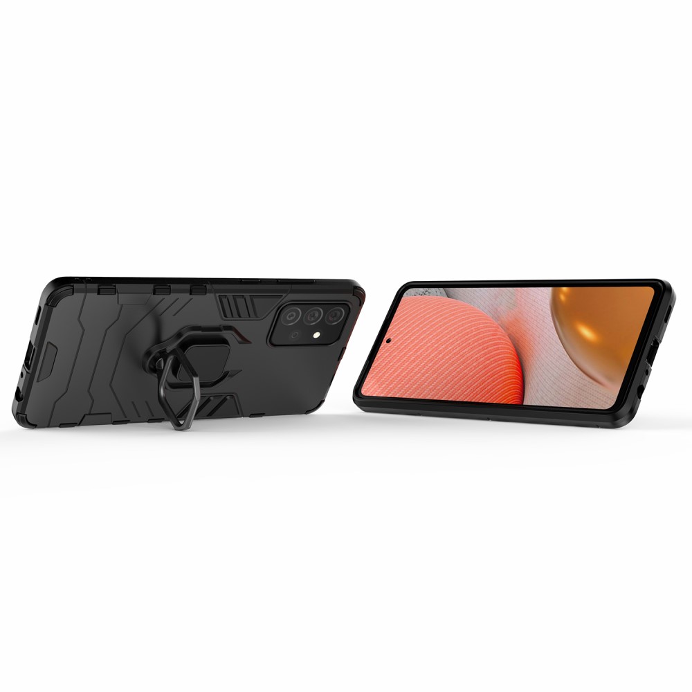  Samsung Galaxy A72 - Hybrid Ring Skal - Svart