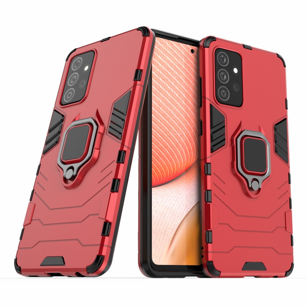 Samsung Galaxy A72 - Hybrid Ring Skal - Röd