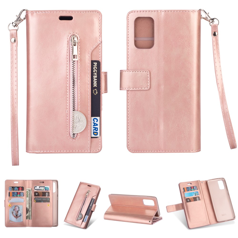  Samsung Galaxy A72 - Multifunktionellt Läder Fodral - Roséguld