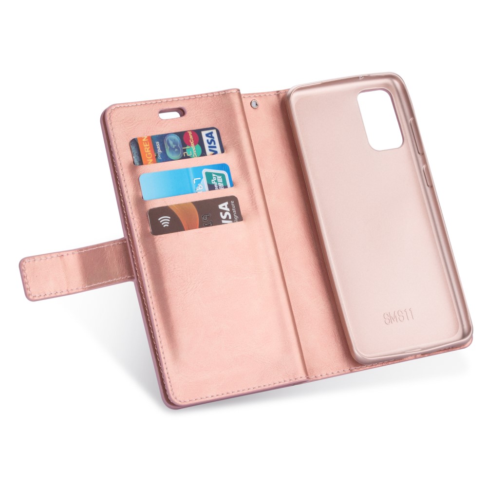  Samsung Galaxy A72 - Multifunktionellt Läder Fodral - Roséguld