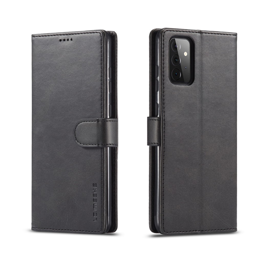 LC.IMEEKE Samsung Galaxy A72 - LC.IMEEKE Läder Fodral - Svart