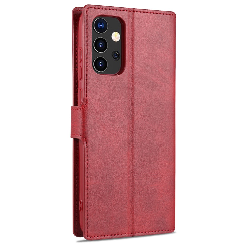 AZNS Samsung Galaxy A72 - AZNS Läder Fodral - Röd