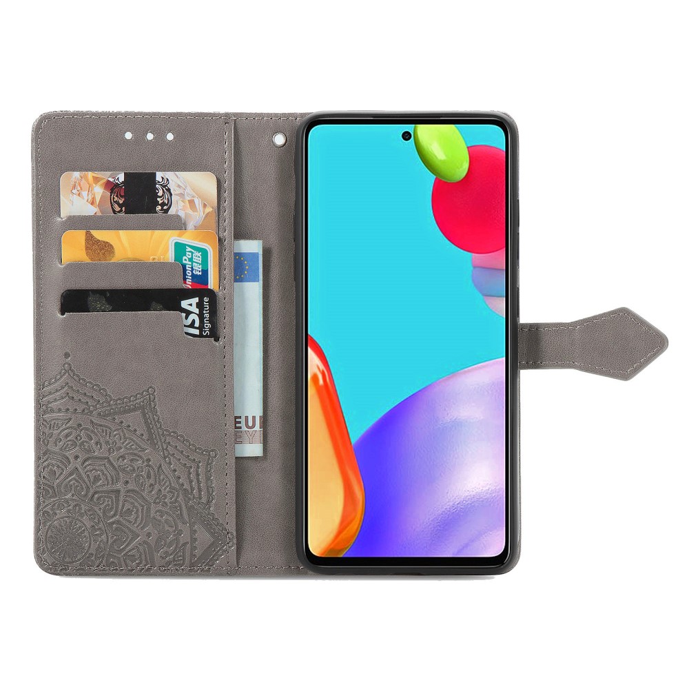  Samsung Galaxy A72 - Mandala Flower Fodral - Grå